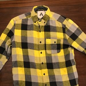 Anthropologie 3 feathers Flannel shirt sz small